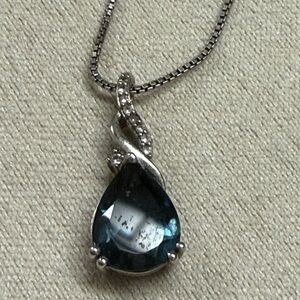 Kay Jewelers Blue Teardrop Necklace